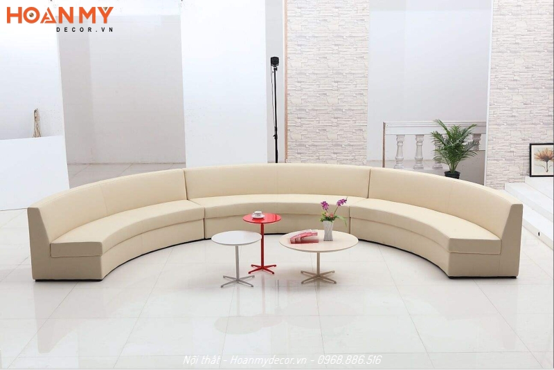 Mẫu Sofa cong chữ C đơn giản, thanh lịch