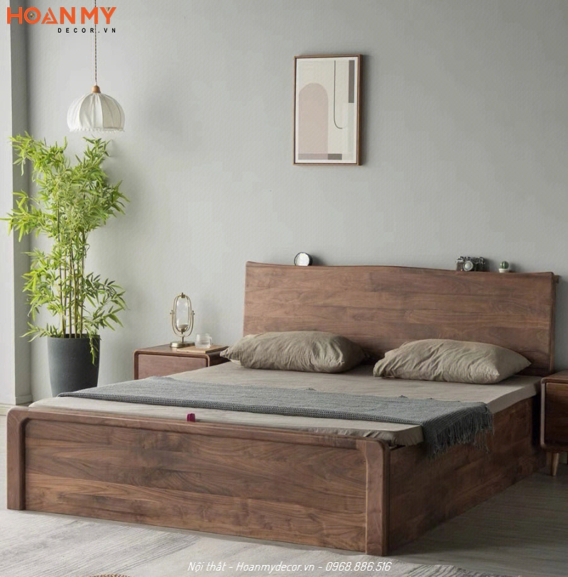 Giường ngủ gỗ tự nhiên có độ bền cao