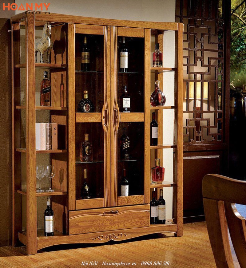 Tủ rượu Tân cổ điển có đa dạng mức giá theo chất liệu, kiểu dáng
