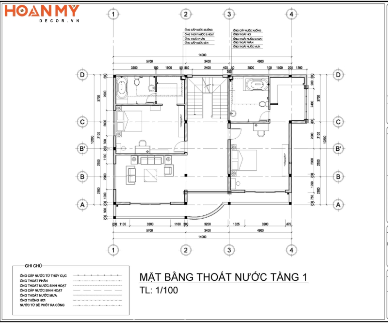 Mặt bằng điện nước trong nhà