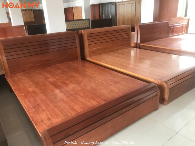 Giường gỗ Xoan Đào