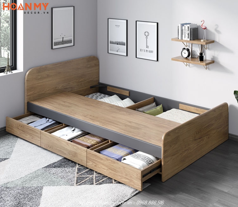 Giường gỗ công nghiệp có giá rẻ hơn giường ngủ gỗ tự nhiên