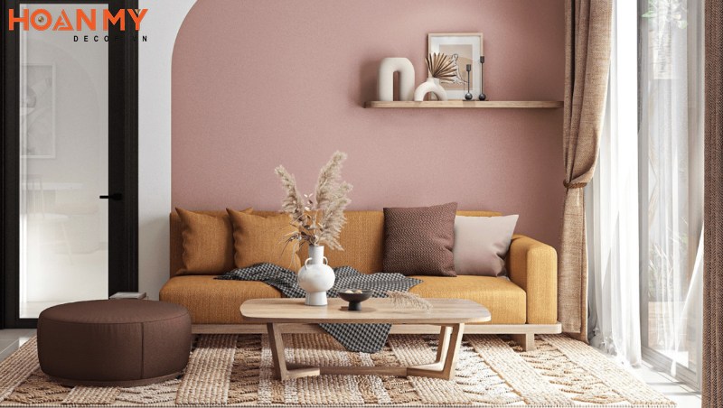 Bộ sofa, bàn trà gỗ Sồi tối giản, nhẹ nhàng