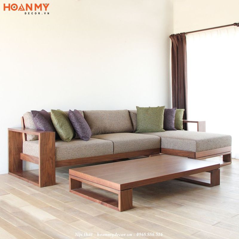 Sofa gỗ công nghiệp hiện đại
