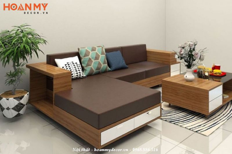 Sofa gỗ công nghiệp có đa dạng kiểu dáng