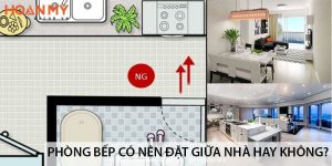 Đặt phòng bếp ở giữa nhà có được không?