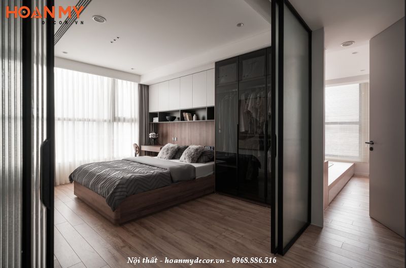 Thiết kế nội thất chung cư 120m2 3 phòng ngủ đơn giản, hiện đại