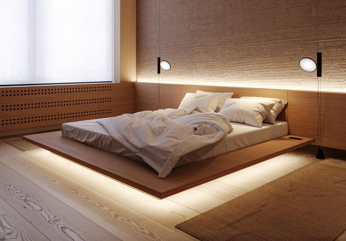 Thiết kế, thi công giường ngủ bay đẹp bằng gỗ công nghiệp