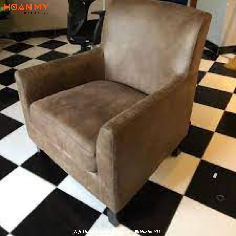 Sofa đơn da lộn cho văn phòng sang trọng