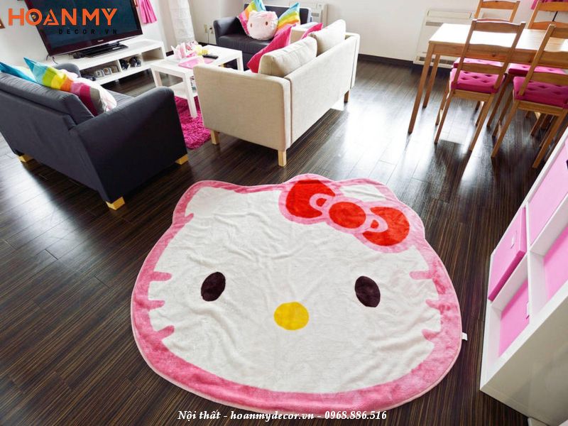 Tấm chân giường Hello Kitty
