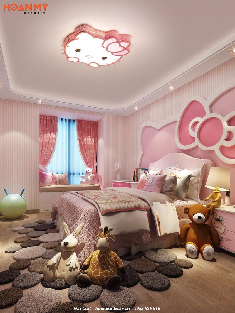 Mẫu thiết kế phòng ngủ Hello Kitty
