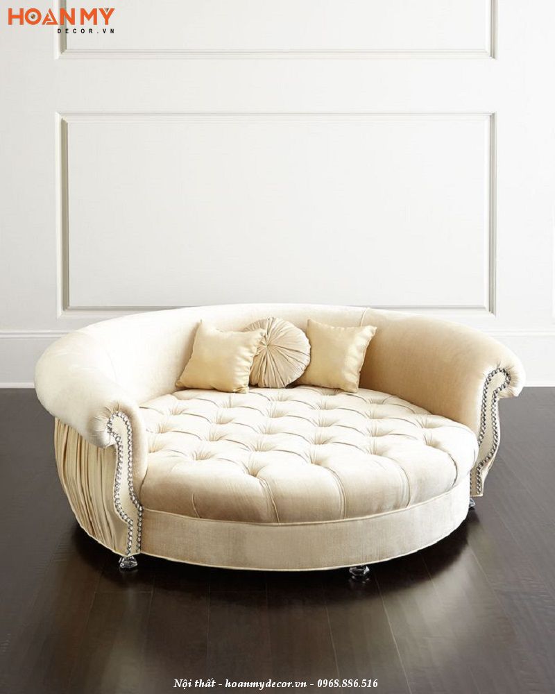 Sofa tròn cũng có thể được sử dụng trong phòng ngủ