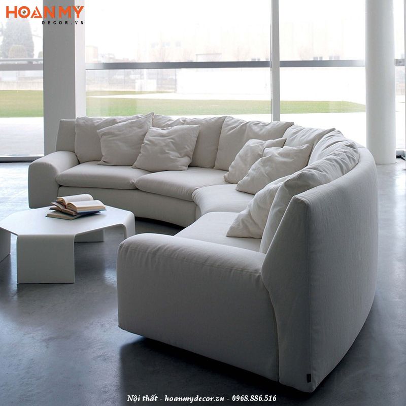 Sofa tròn có thể tạo ra một không gian giao tiếp thoải mái
