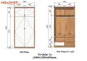 Tính kích thước tủ quần áo theo mét vuông giúp chúng ta lựa chọn loại tủ phù hợp với không gian lắp đặt và tạo sự hài hòa với các đồ nội thất khác trong căn phòng