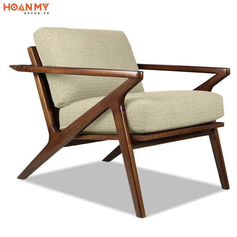 Thiết kế thi công ghế armchair khung gỗ