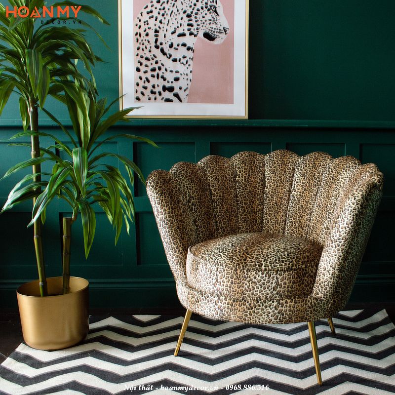 Bố trí ghế sofa đơn đẹp hình vỏ sò