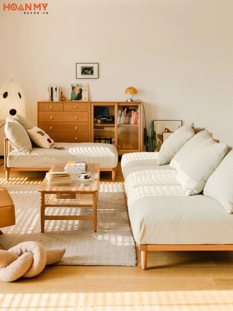 Sofa kiểu Nhật thường có các đường nét đơn giản và tối giản