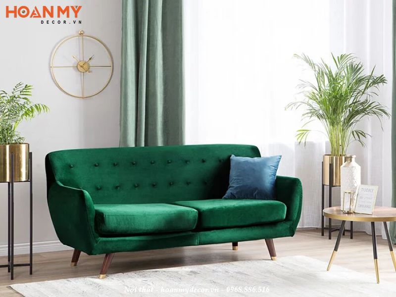 Sofa màu xanh lá cây