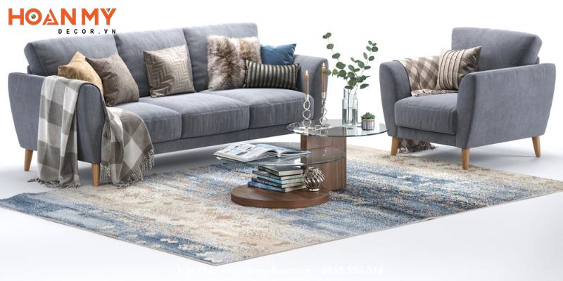 Sofa phòng khách phong cách Bắc Âu