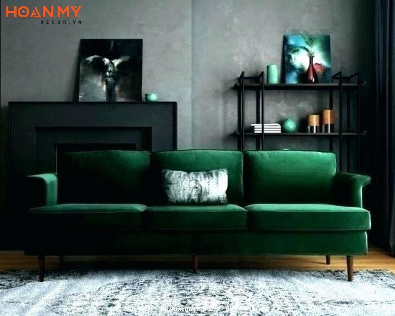 Xem xét kích thước của không gian sống và chọn sofa xanh rêu có kích thước phù hợp