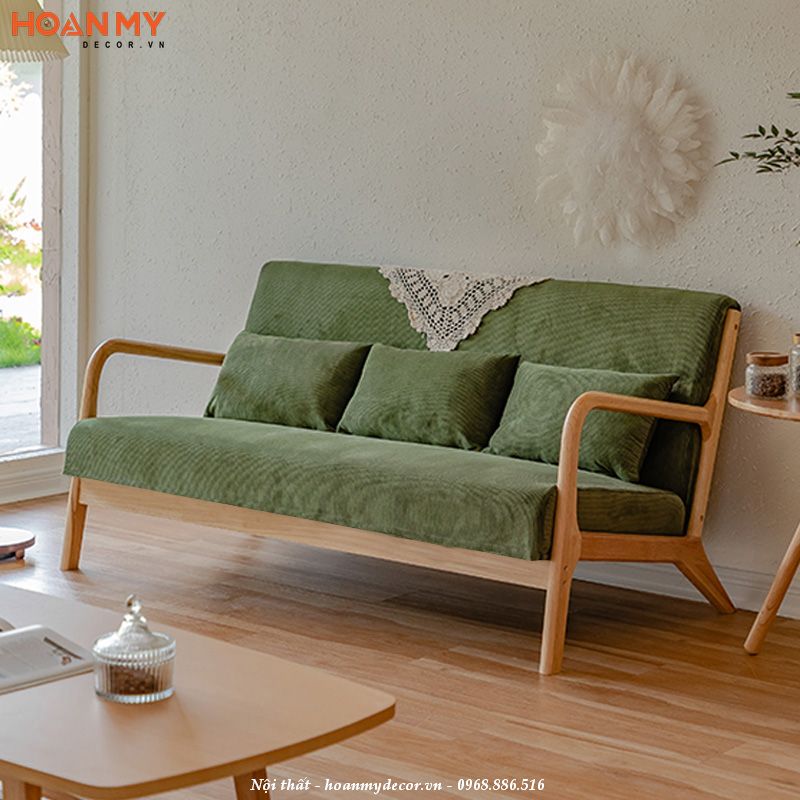 Sofa văng màu xanh rêu