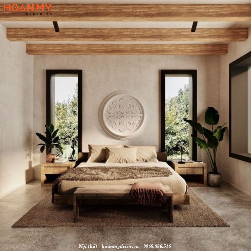 Mẫu phòng ngủ theo phong cách nội thất Organic đẹp