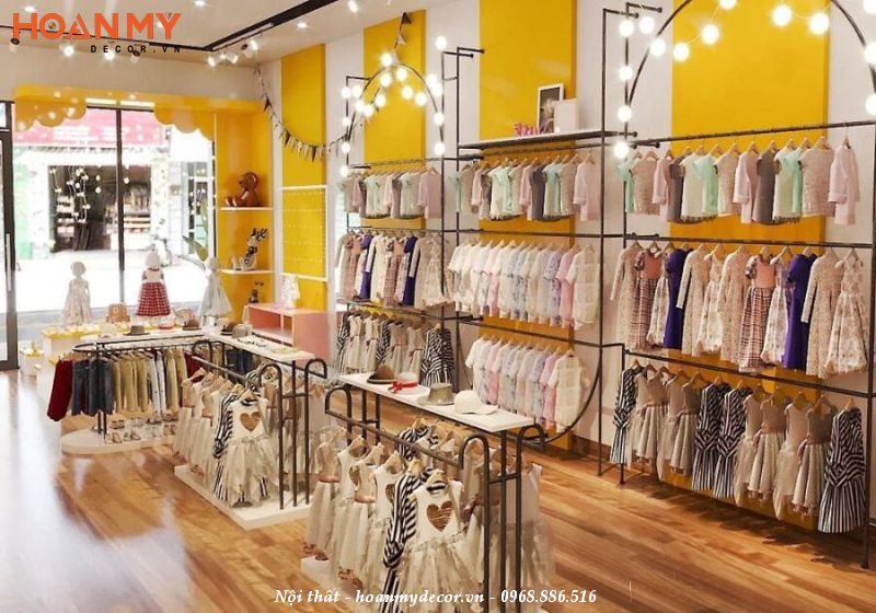 Thiết kế nội thất shop quần áo cho trẻ em