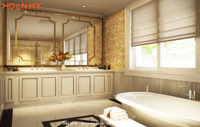 Phòng tắm thiết kế theo phong cách Tân cổ điển sang trọng