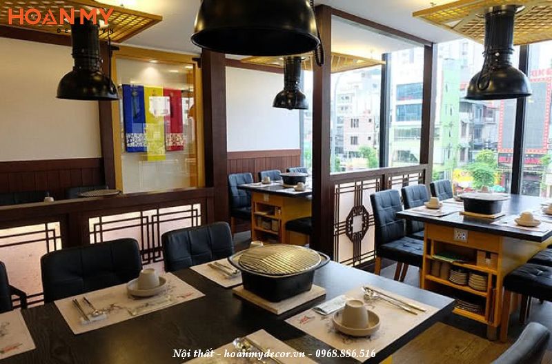 Mẫu nội thất nhà hàng phong cách Hàn Quốc