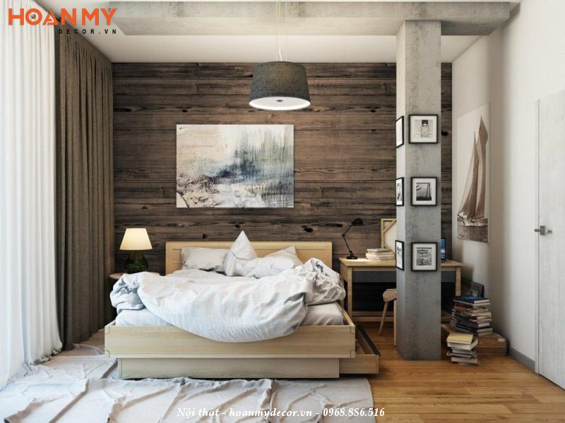 Thiết kế phòng ngủ phong cách Rustic tạo cảm giác thư giãn