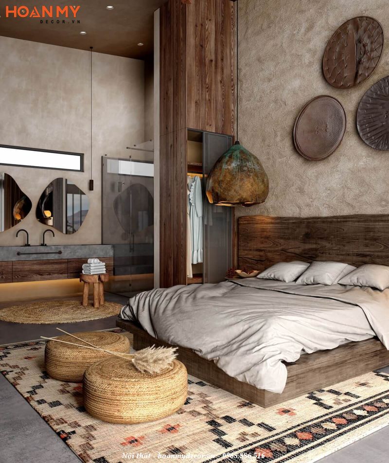 Phòng ngủ kiểu Rustic