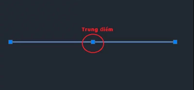 Cách bắt trung điểm đoạn thẳng cad