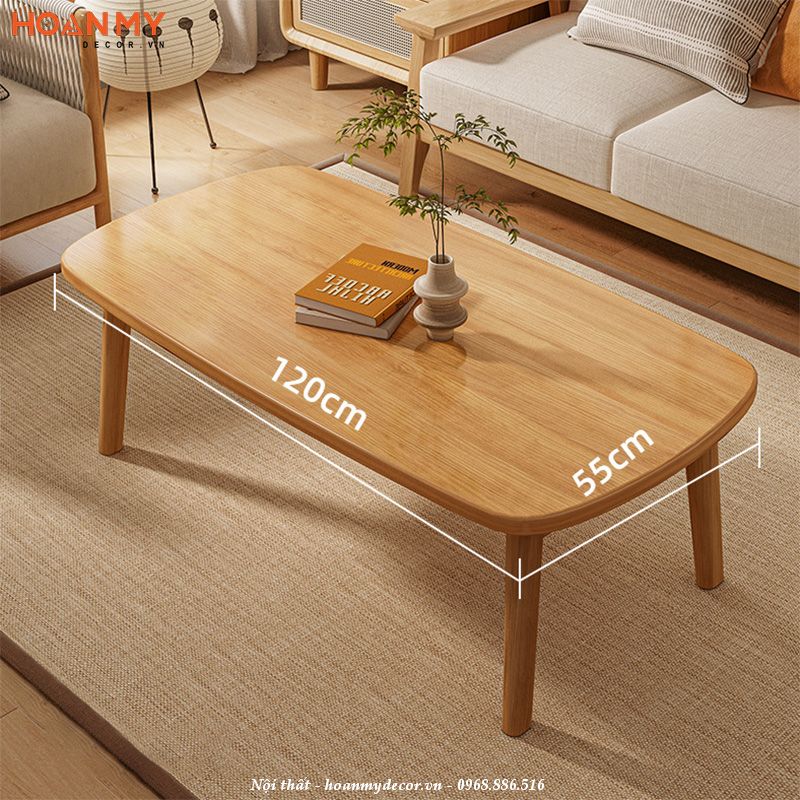 Bàn trà sofa decor phòng khách đẹp kết hợp làm bàn ăn cho gia đình nhỏ