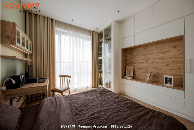 Thiết kế chung cư 60m2 2 phòng ngủ- Phong cách Scandinavian