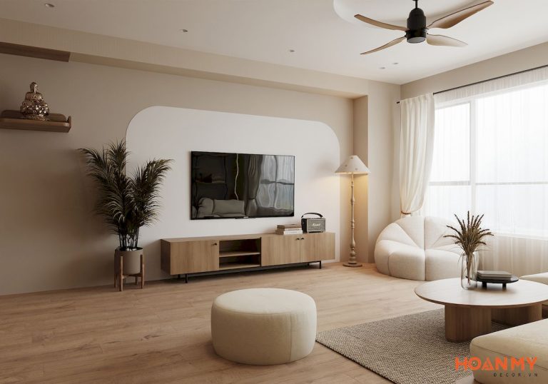 Dự án thi công nội thất căn hộ 3 ngủ 126m2 – HM111