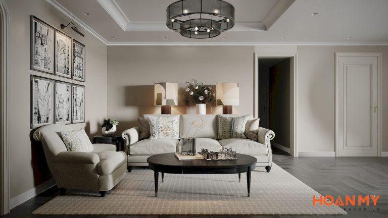 Dự án thiết kế nội thất căn chung cư 3 ngủ – HM91