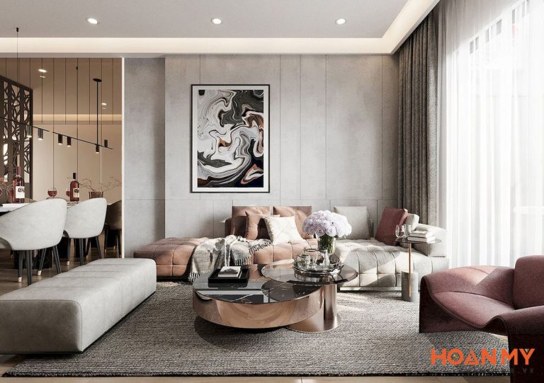 Dự án thiết kế nội thất căn hộ 3 ngủ Moonlight – HM112