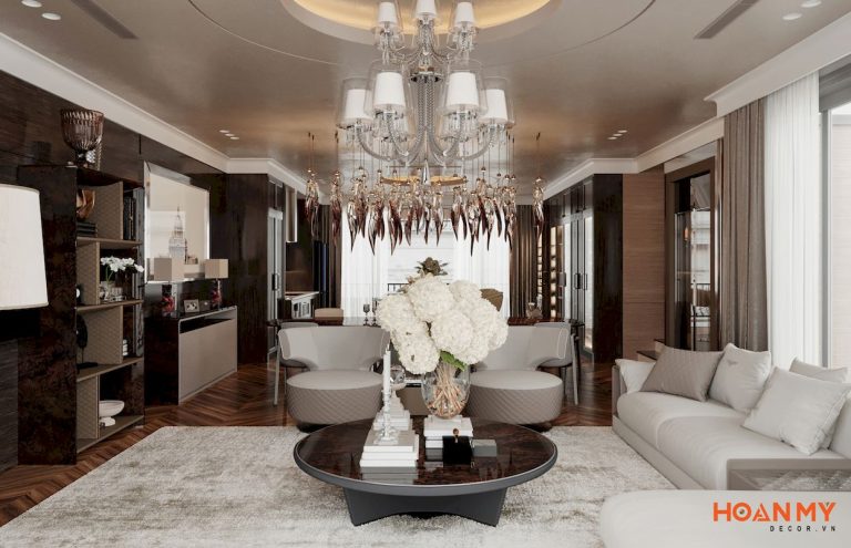 Dự án thiết kế nội thất căn villa 500m2 tại Sóc Sơn – HM83