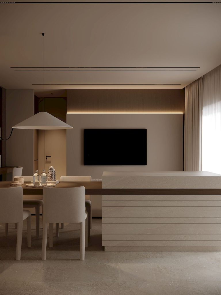 Dự án thi công nội thất phòng khách bếp Times City – HM16