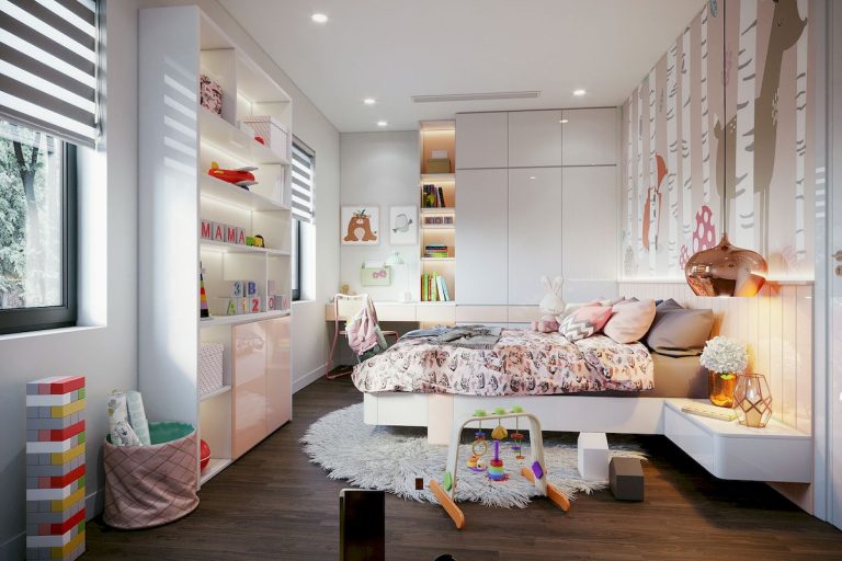 Dự án thiết kế nội thất phòng ngủ cho bé gái – HM31