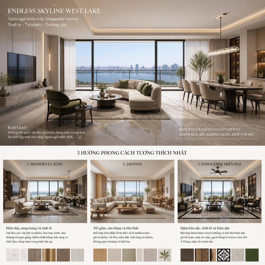 Endless Skyline West Lake – nơi phong cách Singapore luxury lên ngôi