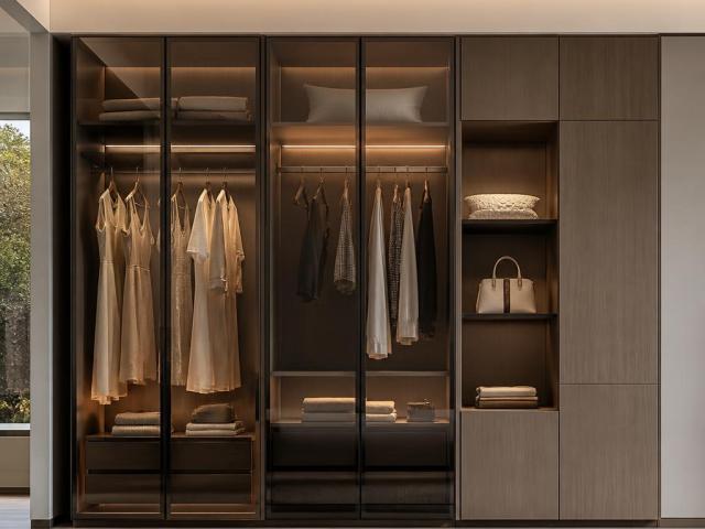 Tủ quần áo cánh kính kết hợp MDF phủ Melamine