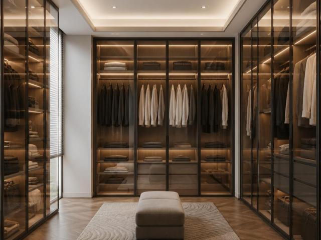 Tủ quần áo cánh kính phòng thay đồ