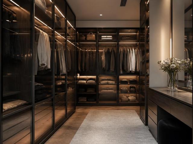 Tủ quần áo cánh kính walk-in closet
